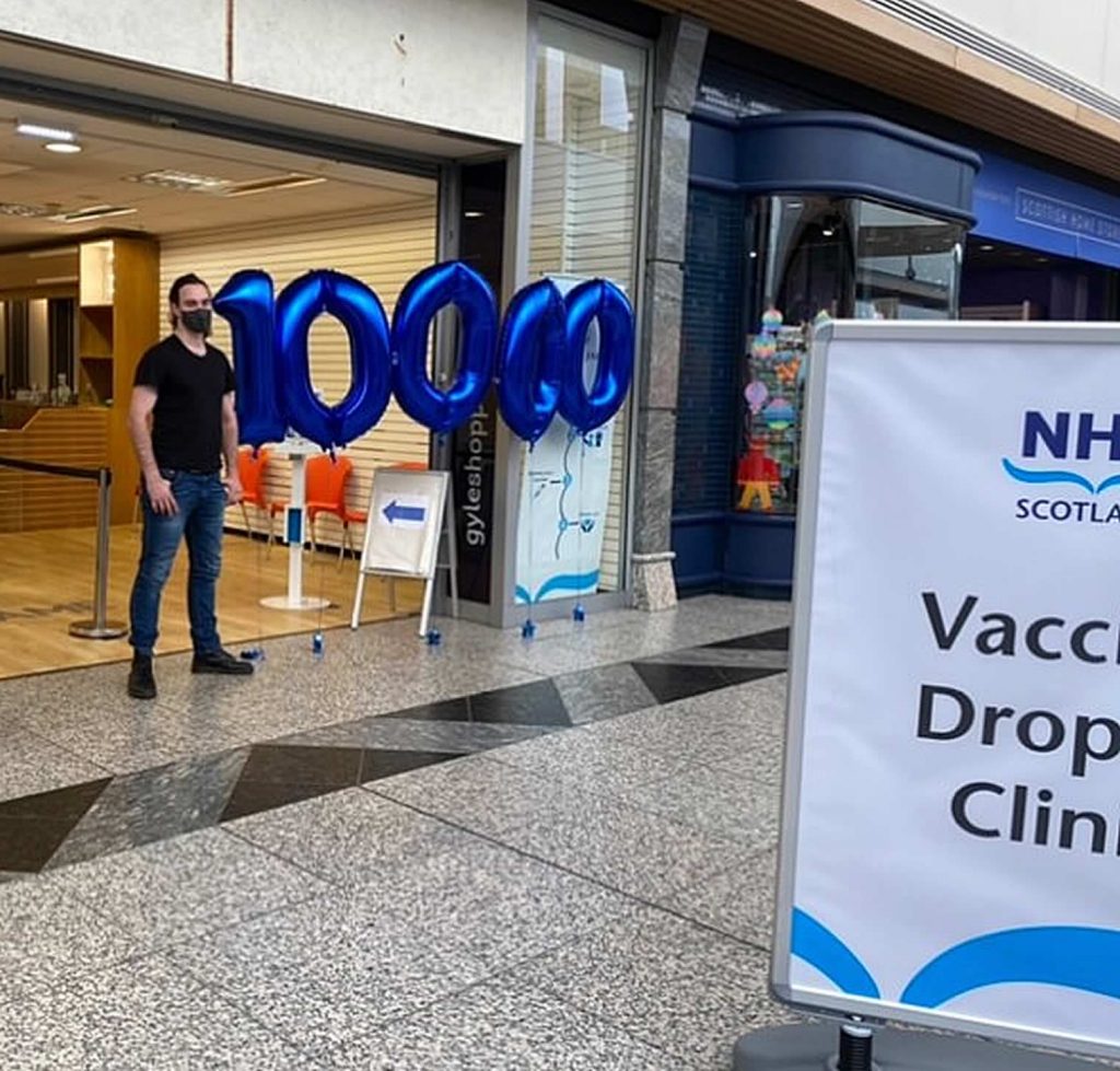 Robert Parker pictured outside the Gyle Centre pop-up