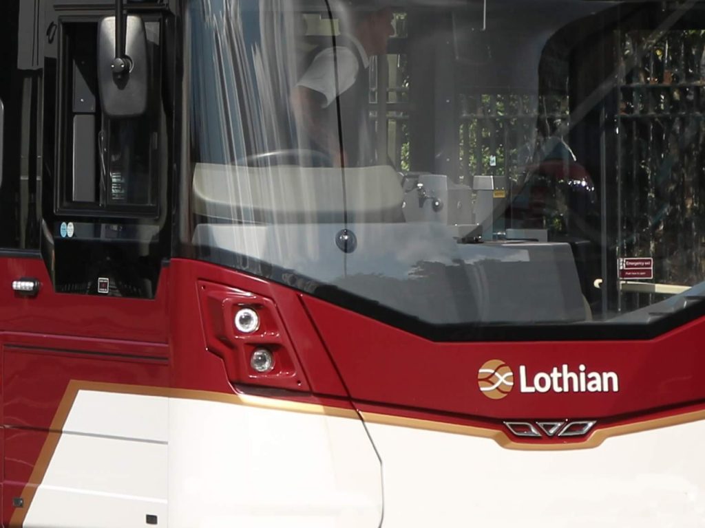 Image of Lothian Bus on an Edinburgh Street