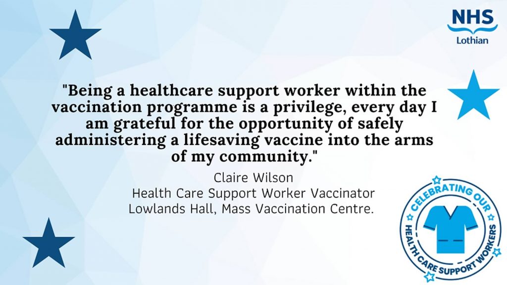 Claire Wilson, Health Care Support Worker Vaccinator