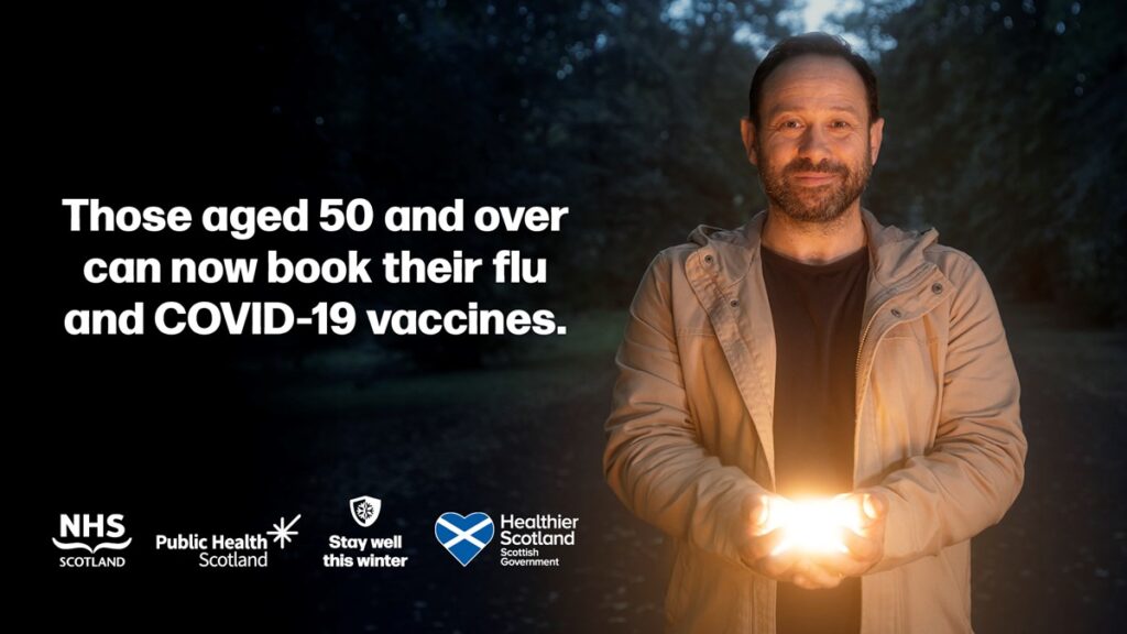 Those aged 50 and over can now book their flu and COVID-19 vaccines