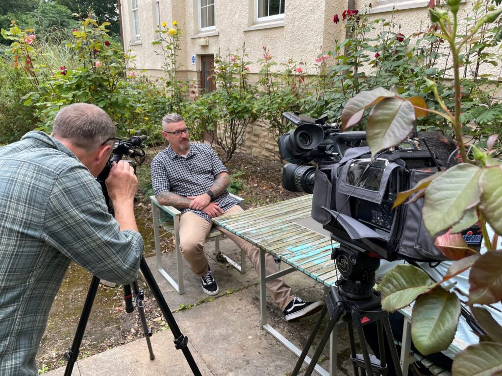 Phil being interviewed by BBC Scotland