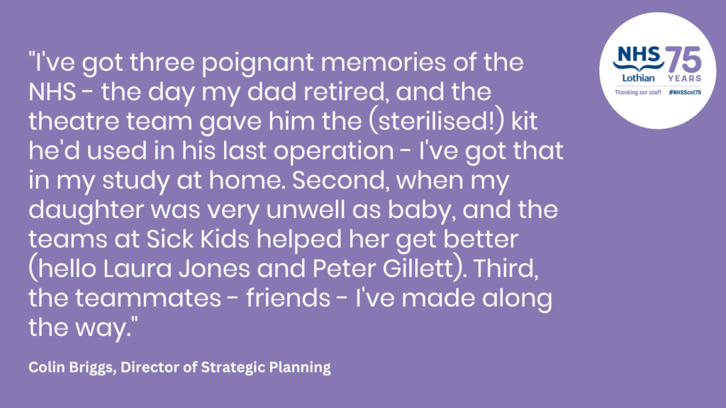 Quote from Colin Briggs, Director of Strategic Planning